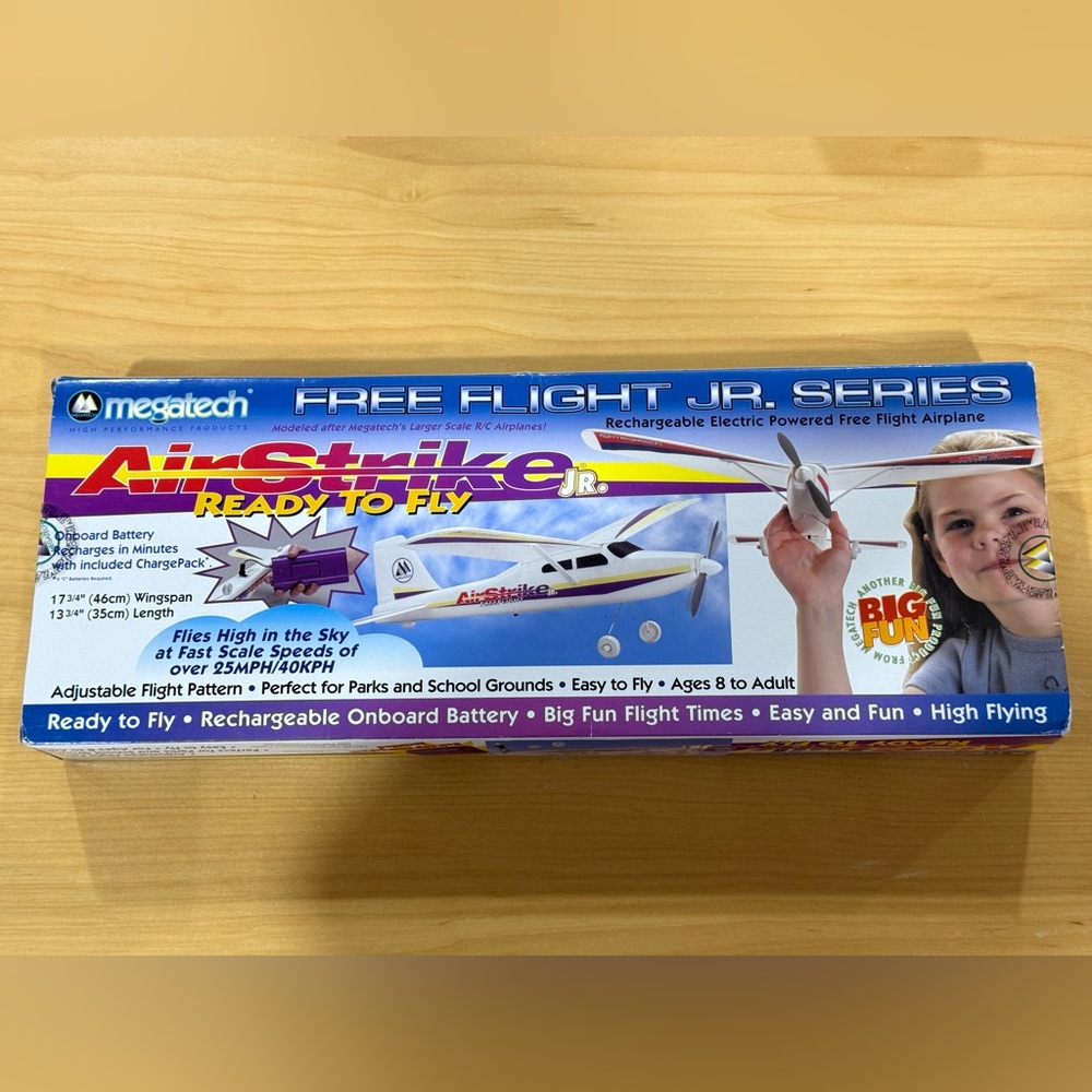 Megatech Air strike Jr Rechargeable Electric Powered Free Flight Airplane Sealed